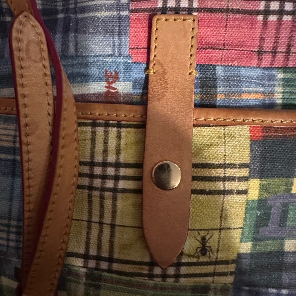 Dooney & Bourke Picnic Plaid Crossbody Letter Carrier Bag - Picture 6 of 12